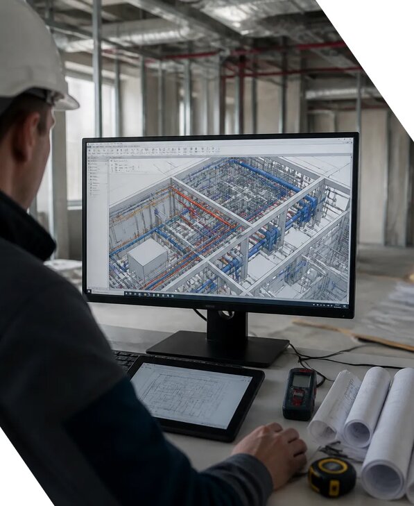 Создание BIM модели инженерных сетей для объектов в Краснокамске